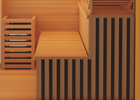 Medical Saunas Traditional Series close-up image of inside