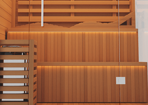 Medical Saunas Traditional Series close-up image of inside