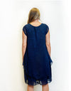 Larosela drop shoulder Short Sleeve Midi dress (doubled-layer)