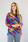 Merric Long Sleeve Double Layered Stretch Blouse