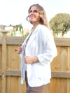 Larosela Thin Stripe Cotton Linen Jacket