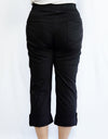 Merric Stretch Soft Elastic Waist 3/4 Pants with Pockets