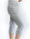 Merric Stretch Soft Elastic Waist 3/4 Pants with Pockets
