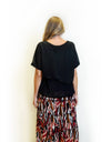 Merric Short Sleeve (Tiered out double-Layer In) Silky Top