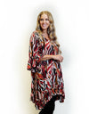 Merric V-Neck Patterned Butterfly Sleeve Tunic