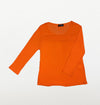 Merric Double-Layer Round-Neck Mesh Long Sleeve Top