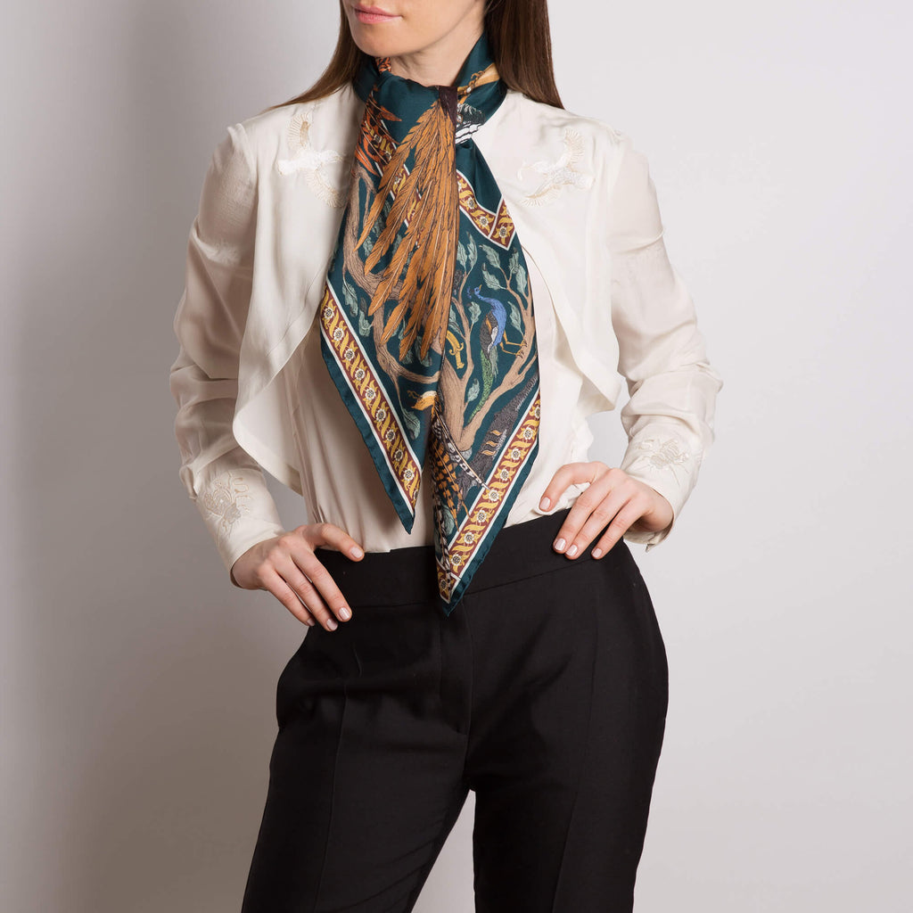 The Heralds of Horus Silk Twill Scarf 90 – Sabina Savage