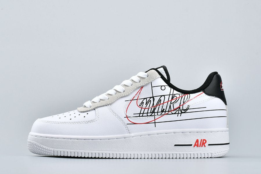 material psicología arena Nike Air Force 1 Low “Script Swoosh” White/Black-University Red – Clothing  Print