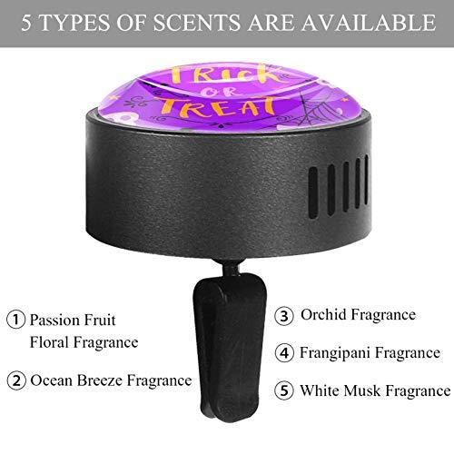 2 Piece Car Aromatherapy Essential Oil Diffuser Vent Clip - Halloween Trick Or Treat - Passion Fruit Floral
