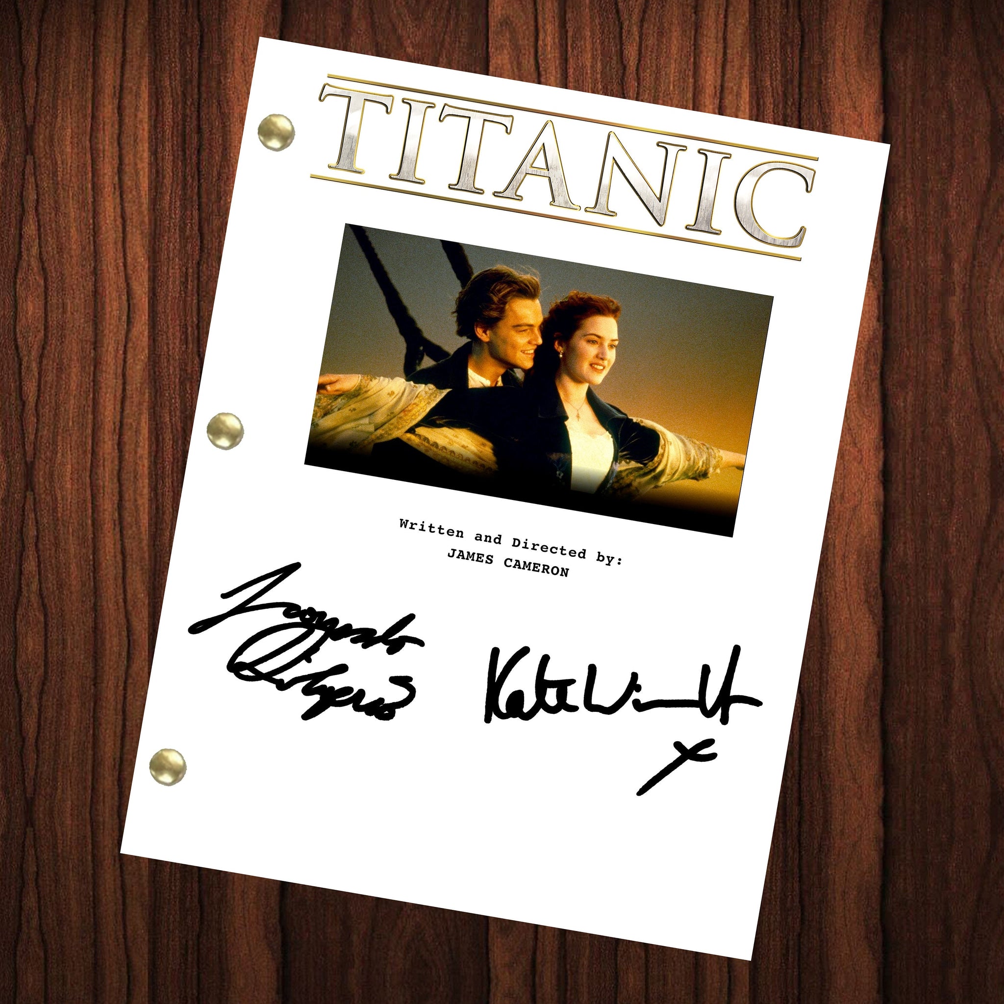 Titanic Autographed Signed Movie Script Reprint Leonardo DiCaprio Kate –  Hollywood Reprints