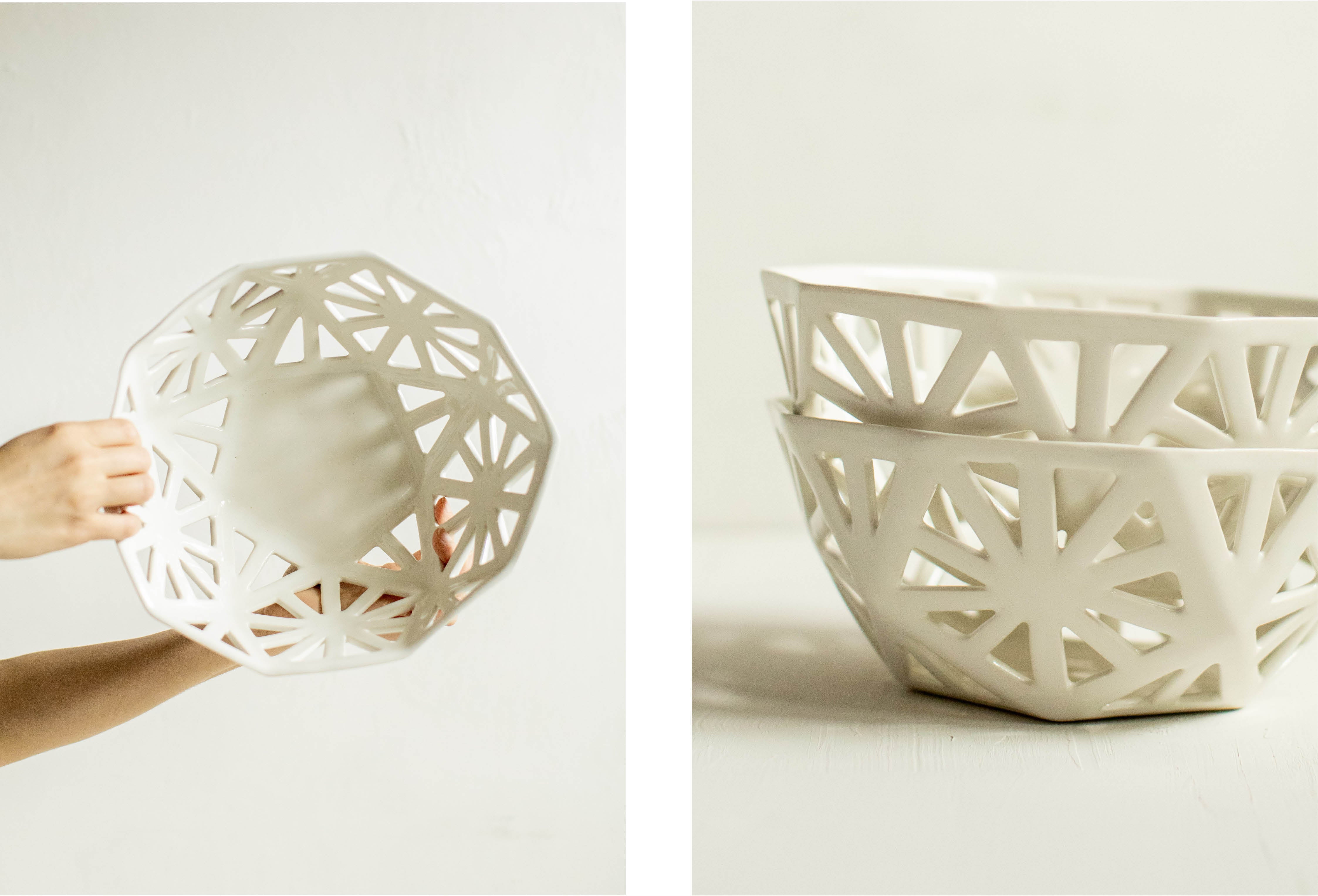 ceramic second sale geodesic bowl
