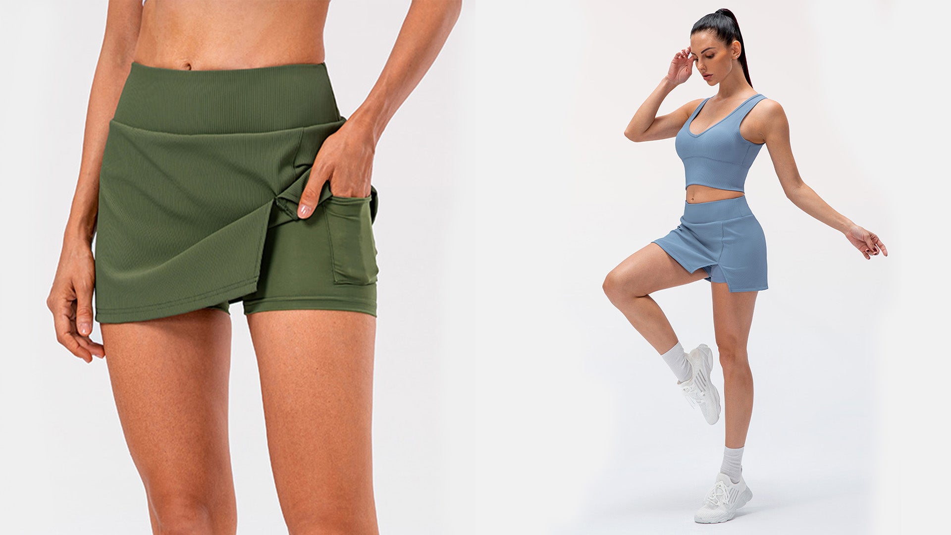 Noods Ribbed Tennis Skort - The Ideal Tennis Skirt for Combating High and Persistent Temperatures