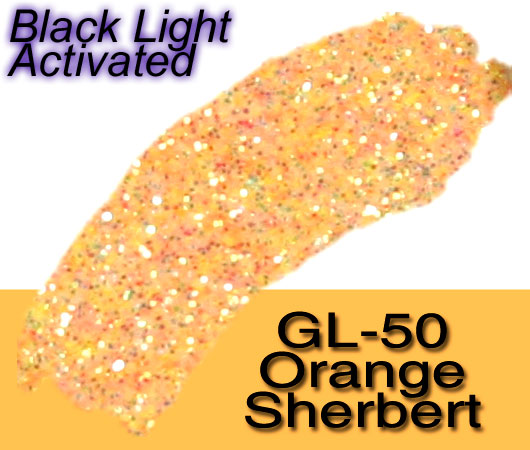 Fluorescent Neon Orange Glitter 