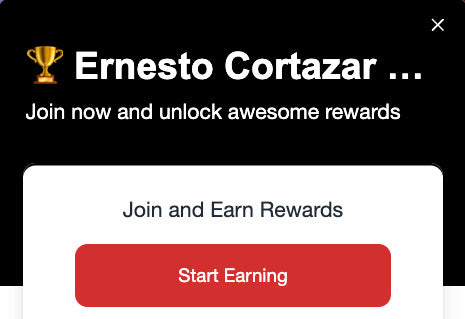 Ernesto Cortazar Online Store Rewards