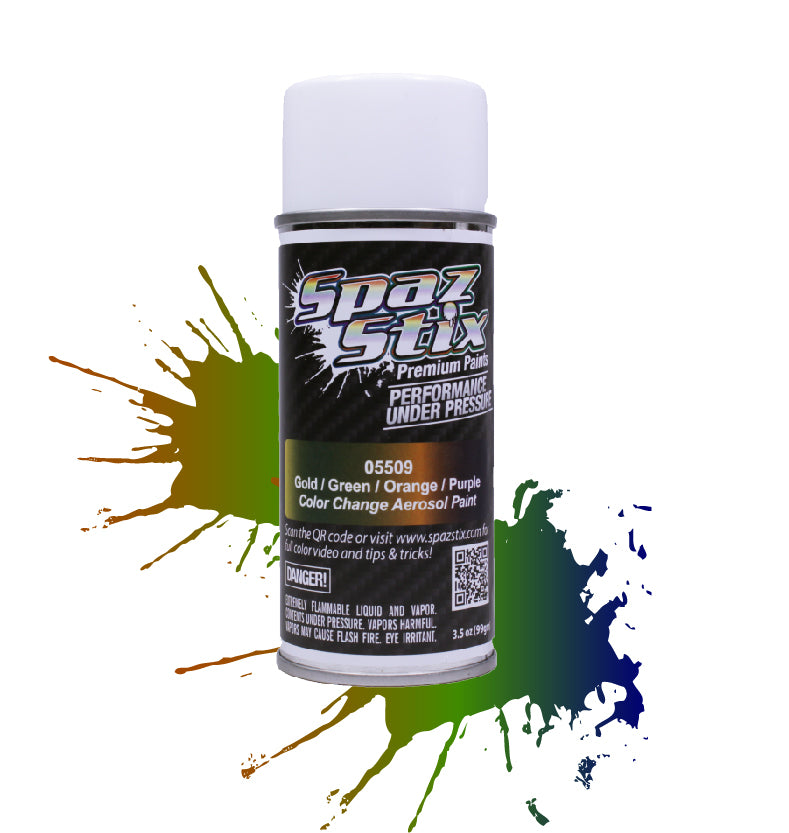 Spaz Stix - Color Changing Paint Orange / Purple / Teal Aerosol 3.5oz