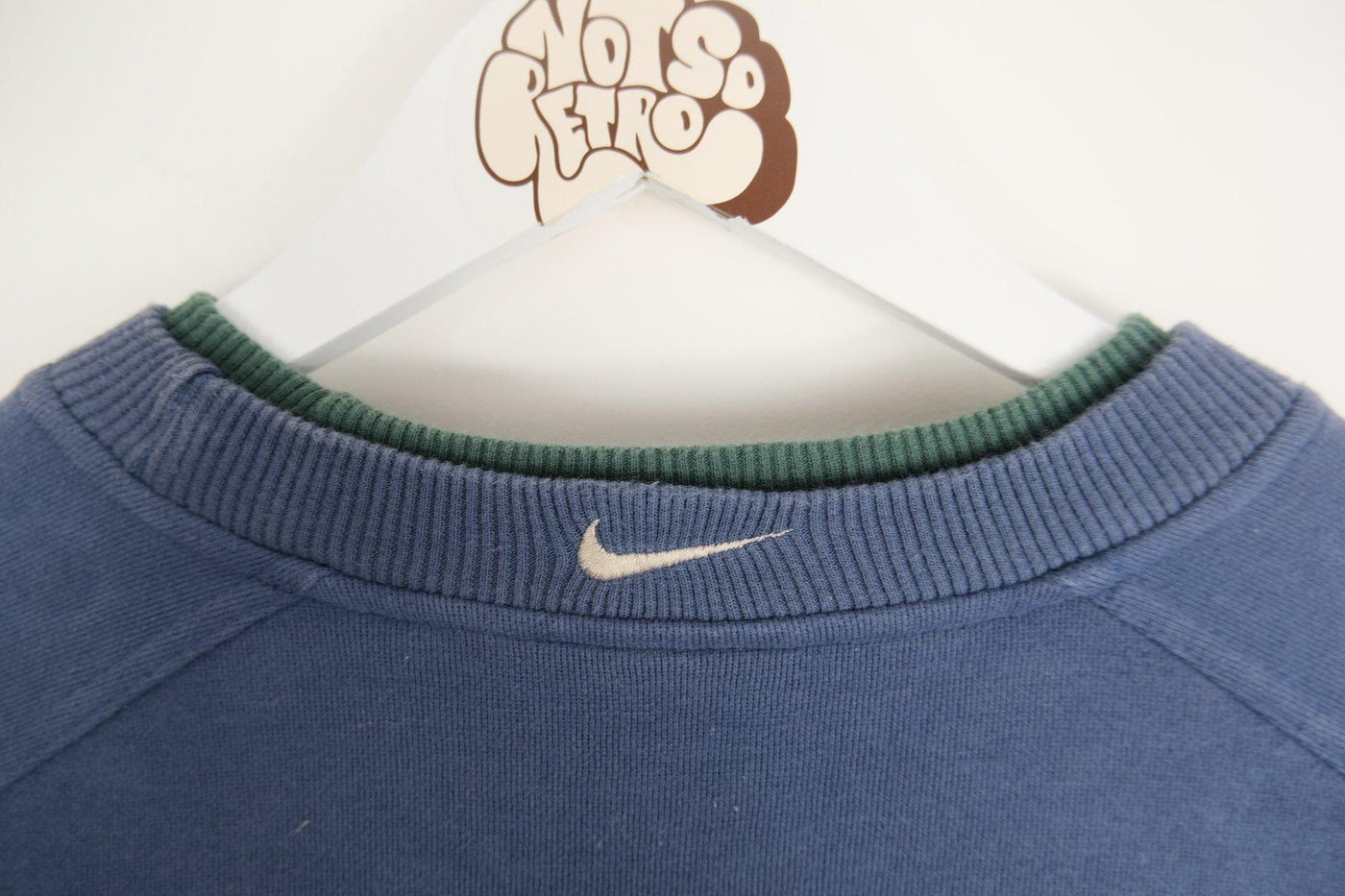 nike spellout sweatshirt blue