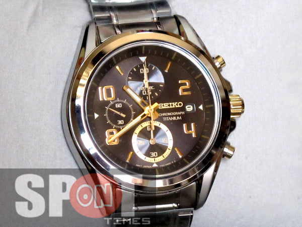 Seiko Titanium Chronograph Men's Watch SNDE63P1 – Spot On Times