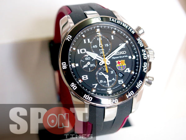Seiko Sportura FC Barcelona Chronograph Men's Watch SNAE93P1 – Spot On Times