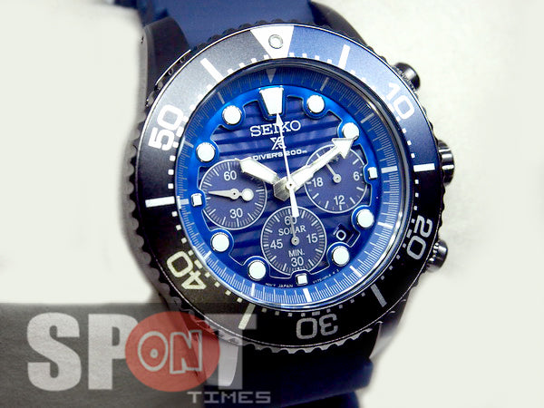 Seiko Prospex Save The Ocean Solar Chronograph Diver's Men's Watch SSC –  Spot On Times