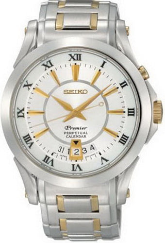 Seiko Premier Perpetual Calendar Quartz Men's Watch SNQ116P1 – Spot On Times