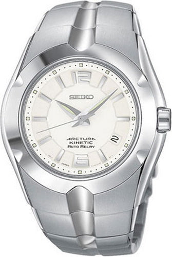 Seiko Arctura Kinetic Auto Relay White Dial Men's Watch SNG077P1 – Spot On  Times