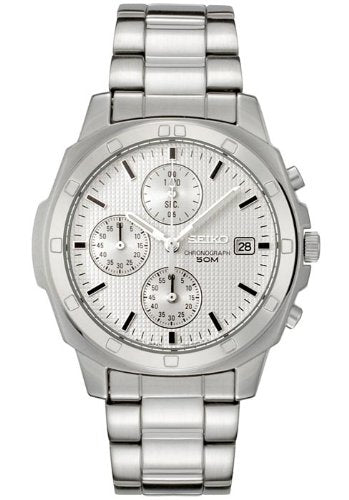 Seiko Chronograph 50m Stainless Steel Men's Watch SNDB33P1 – Spot On Times