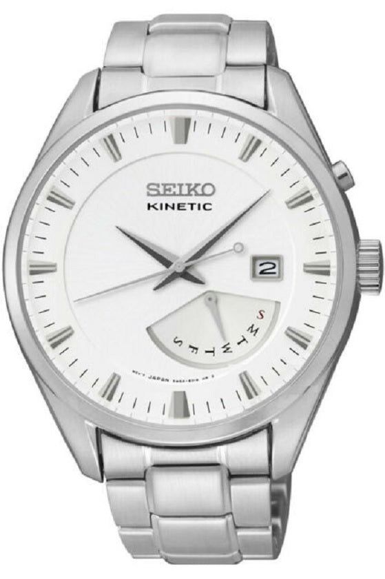 Seiko Kinetic Day Date Stainless Steel Men's Watch SRN043P1 – Spot On Times