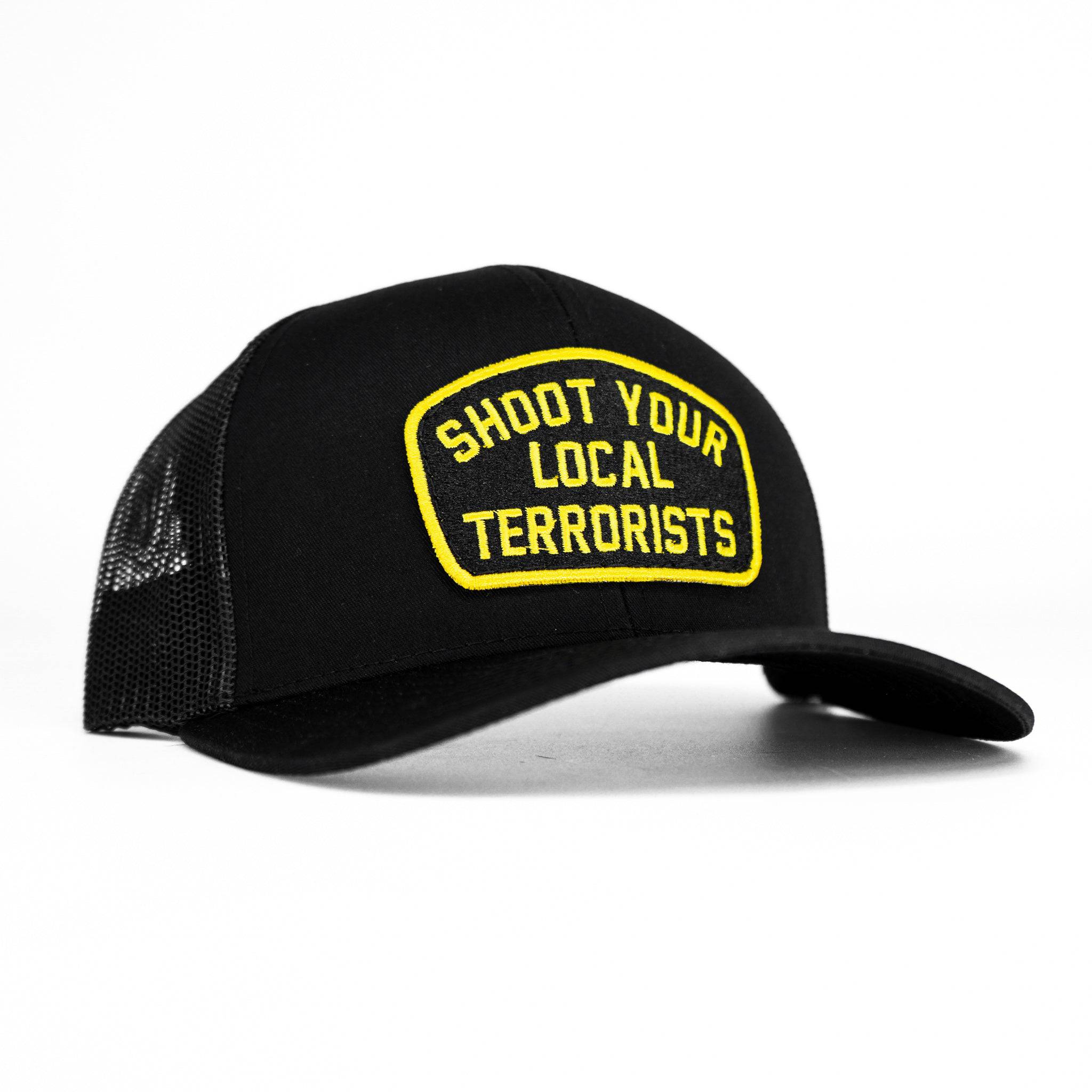 SHOOT YOUR LOCAL TERRORISTS PATCH MESH SNAPBACK Hat