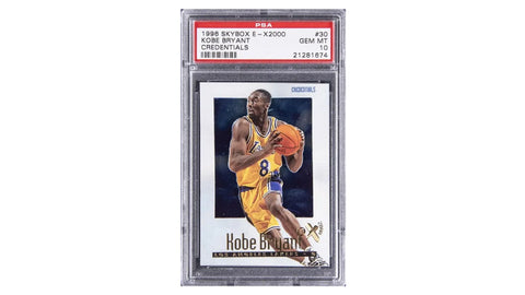 Kobe Bryant 1996-97 Skybox E-X2000 Credentials Rookie PSA 10 ($617,460)