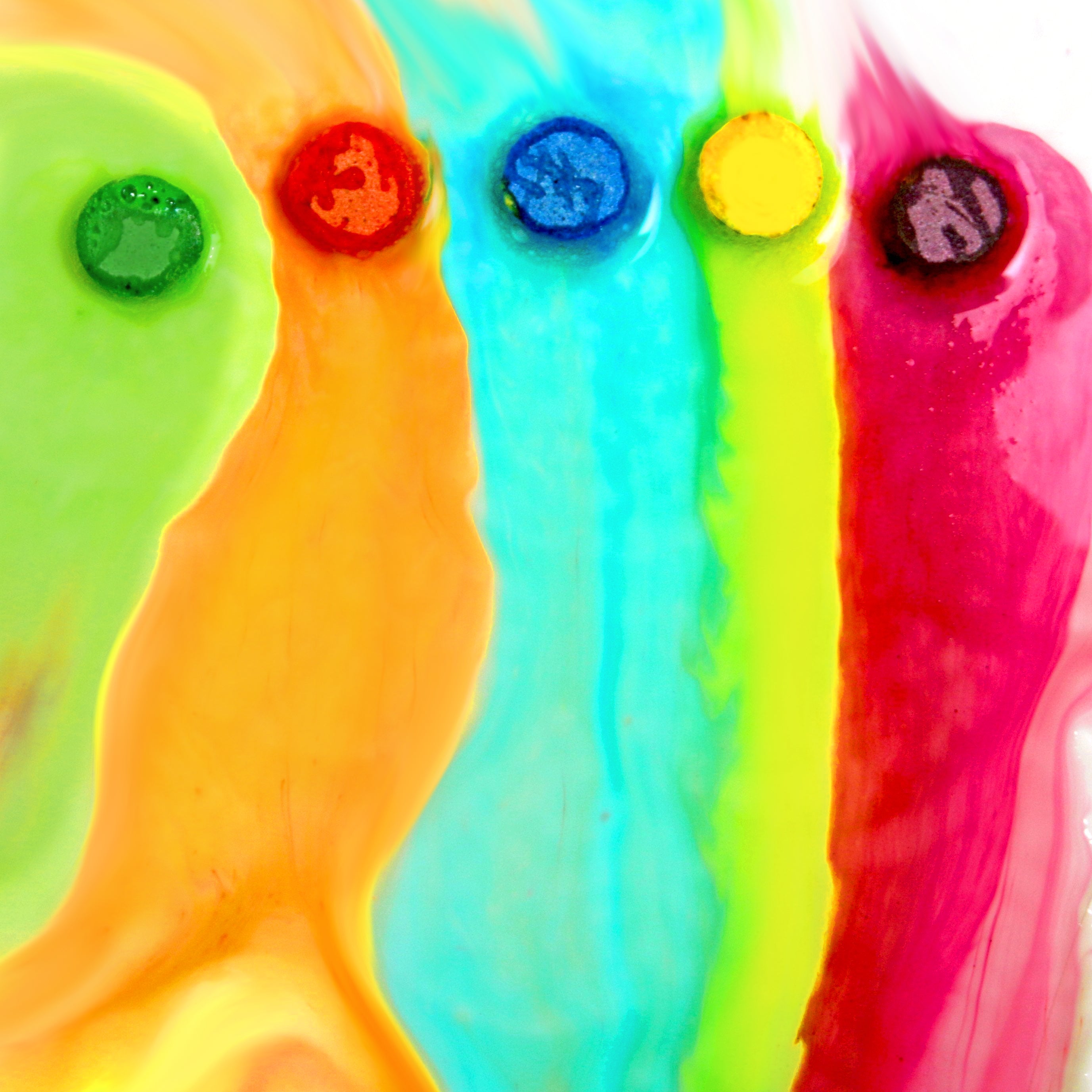  Tub Works Fizzy Bath Color Tablets & Bath Slime Soap, Nontoxic, Create Fun Bath Colors with 7 Colors of Bath Drops