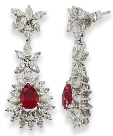 Ruby Diamond Earrings in Dubai