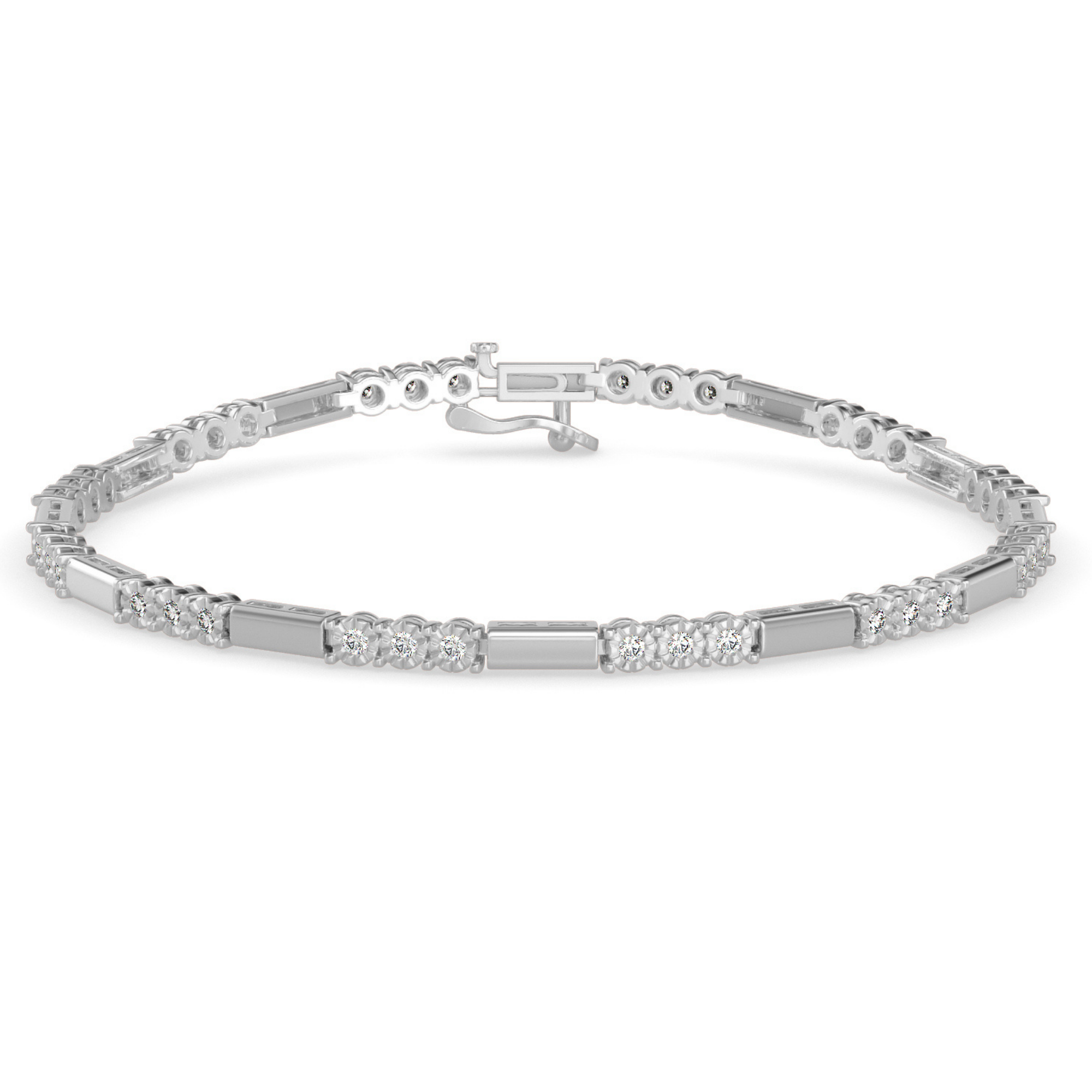 Diamond Tennis Bracelet Illusion Set  Top Image Jewellery