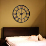 Artsy Wall Black and Bronze Large Open Face 28'' Wall Clock