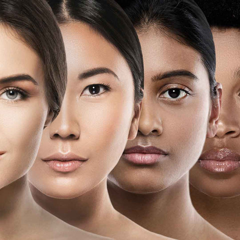 Four women with varying skin tones and undertones