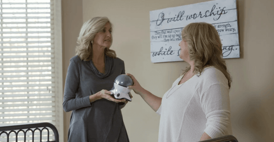 Laura and Jennifer in baby's room