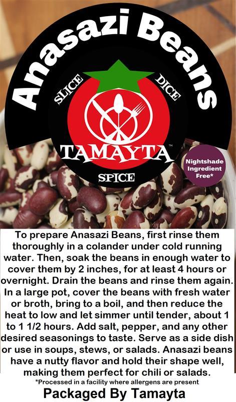 ANASAZI BEANS 1 POUND BAG (NET WT 16 OZ)