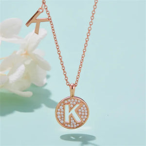 " K " Letter Moissanite Diamond Necklace for Women - DAVID SIMSON