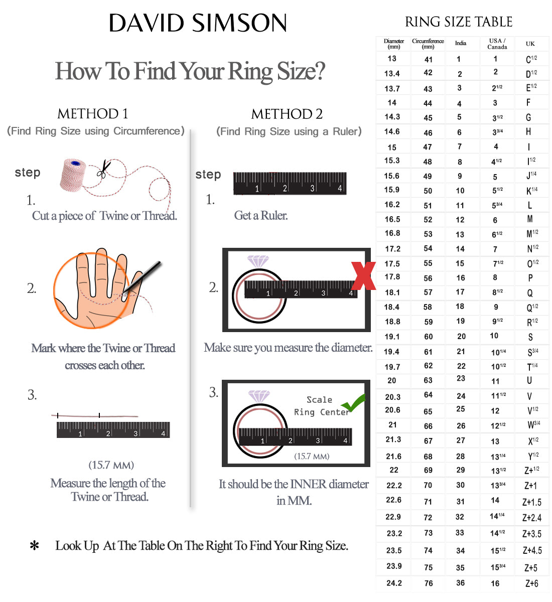 ring size guide