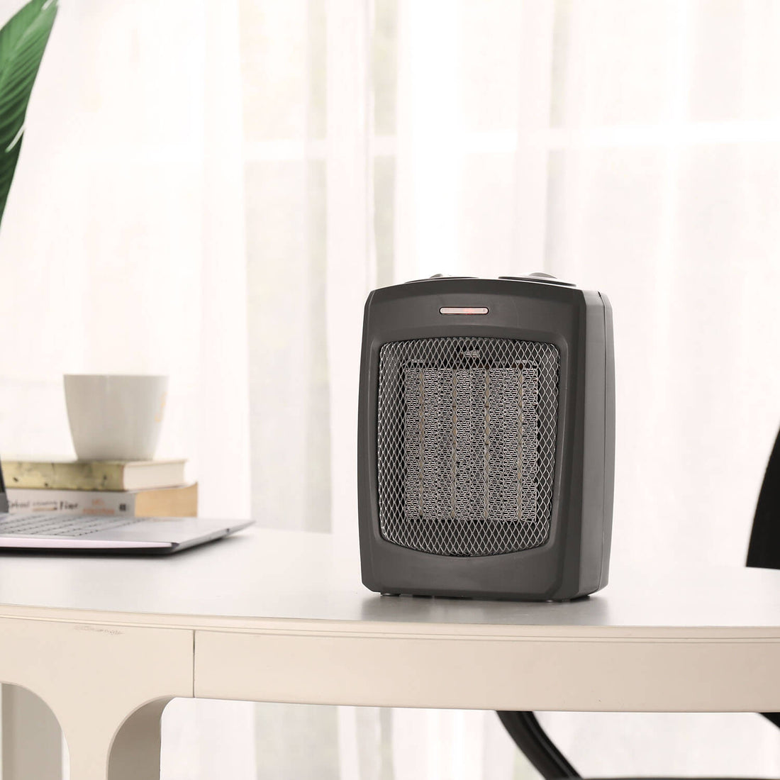 Andily® PTC Portable Heater with Thermostat, Quiet & Compact - Grey
