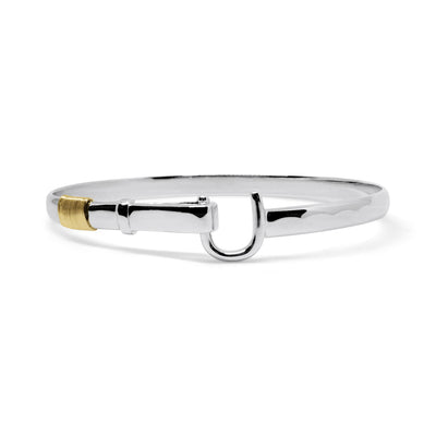 St. Croix Bracelet made in Sterling Silver with Yellow Gold Vermiel, Nasr  Jewelers