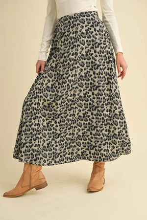 Aemi+Co Leopard Midi Skirt - Ti Amo I love you