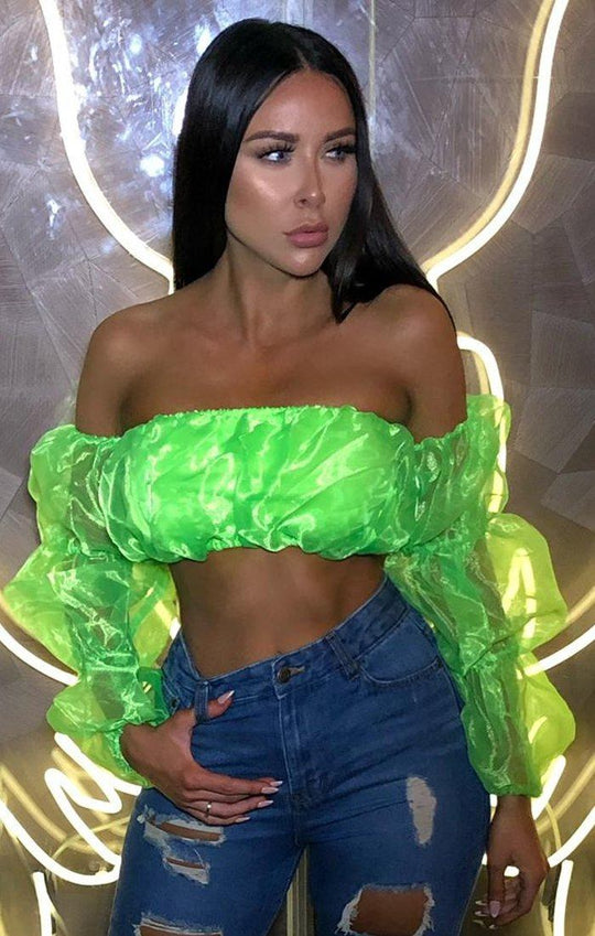 Green Bralette, Inc Neon, Lime & Emerald