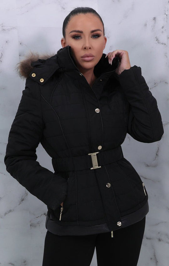 Hooded Coats, Faux Fur, Parka & Black
