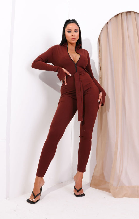 Rose Knot Detail Cut Out Strappy Bodycon Jumpsuit - Eudora – Femme Luxe