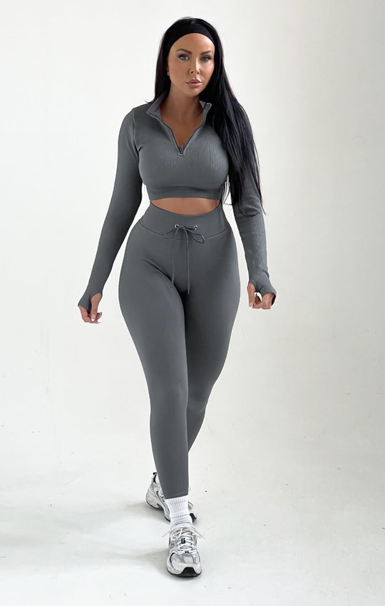 Grey Two Piece Sets, Inc Dress, Loungewear & Ribbed