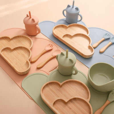 Baby Bamboo Silicone Tableware
