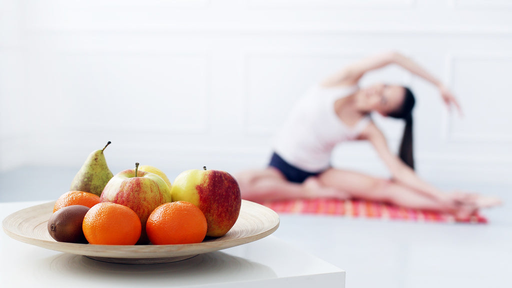 Obst und Yoga