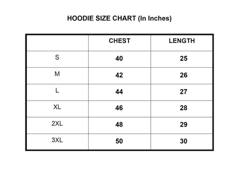 Size Chart | Hoodies