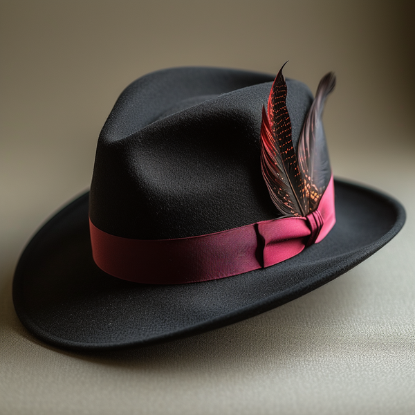 felt hat with feather