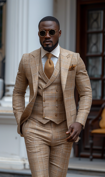 man in brown suit